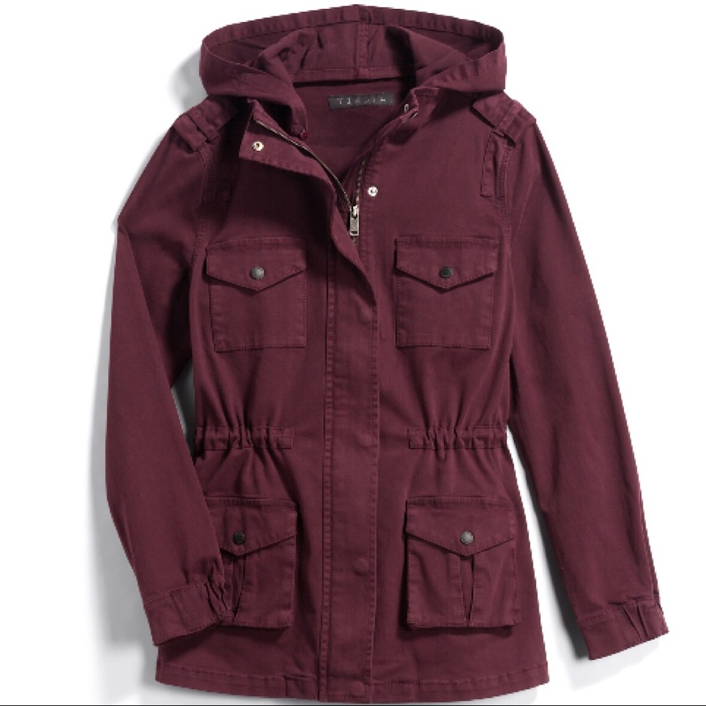 Burgundy cargo jacket